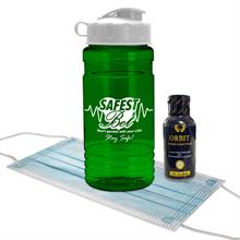 Sport Bottle with Hand Sanitizer and Mask